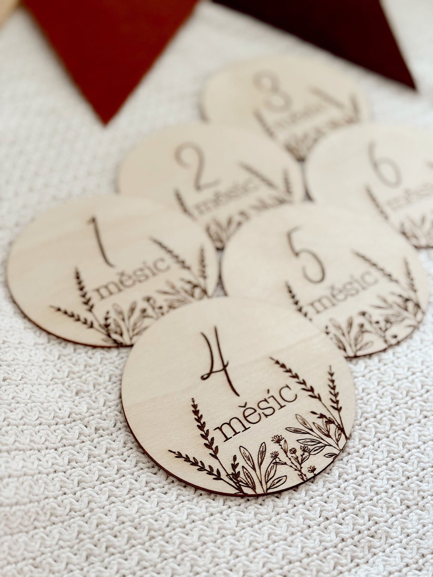 Milníkové kartičky - Květiny