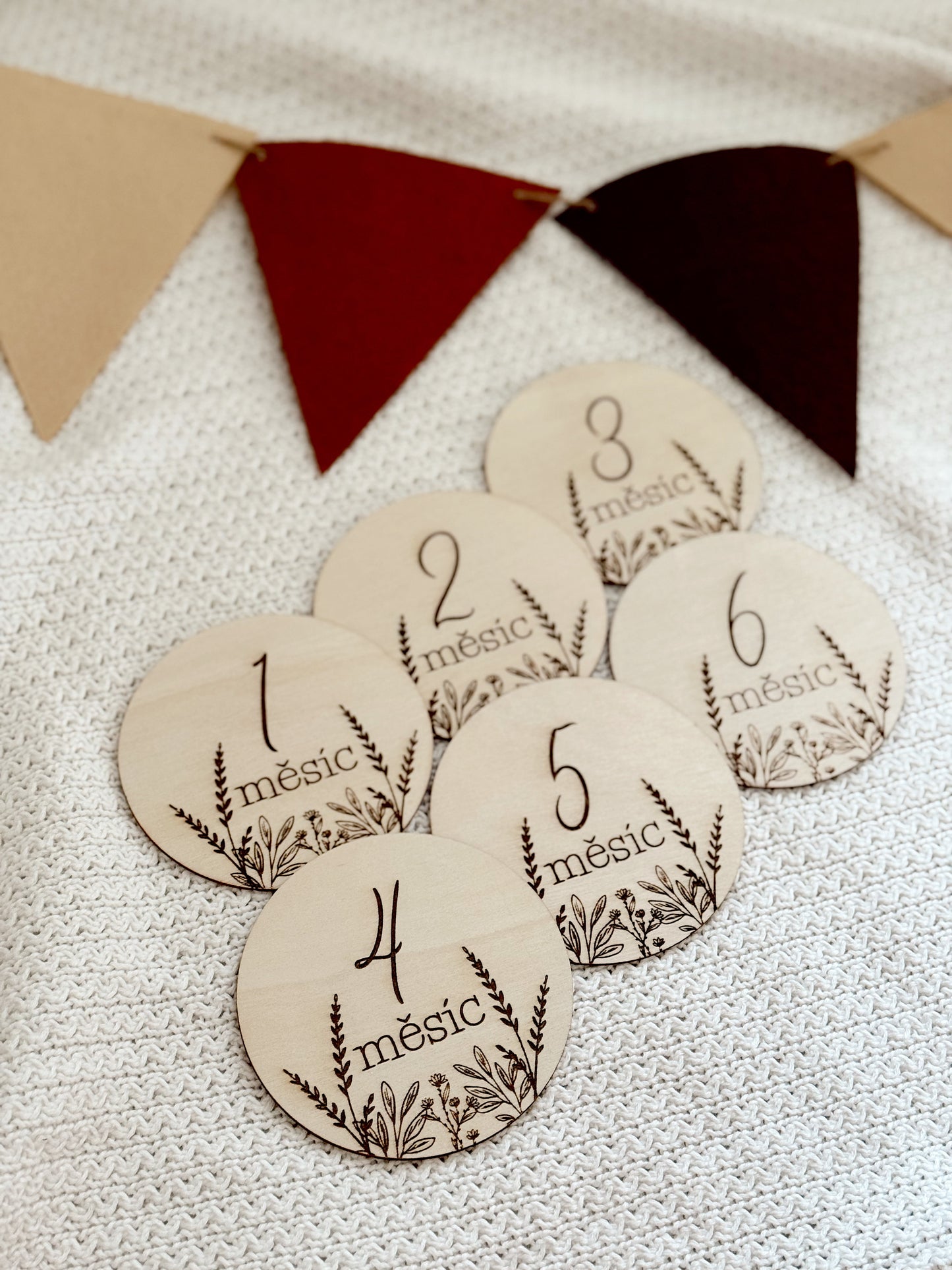 Milníkové kartičky - Květiny