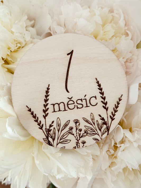 Milníkové kartičky - Květiny