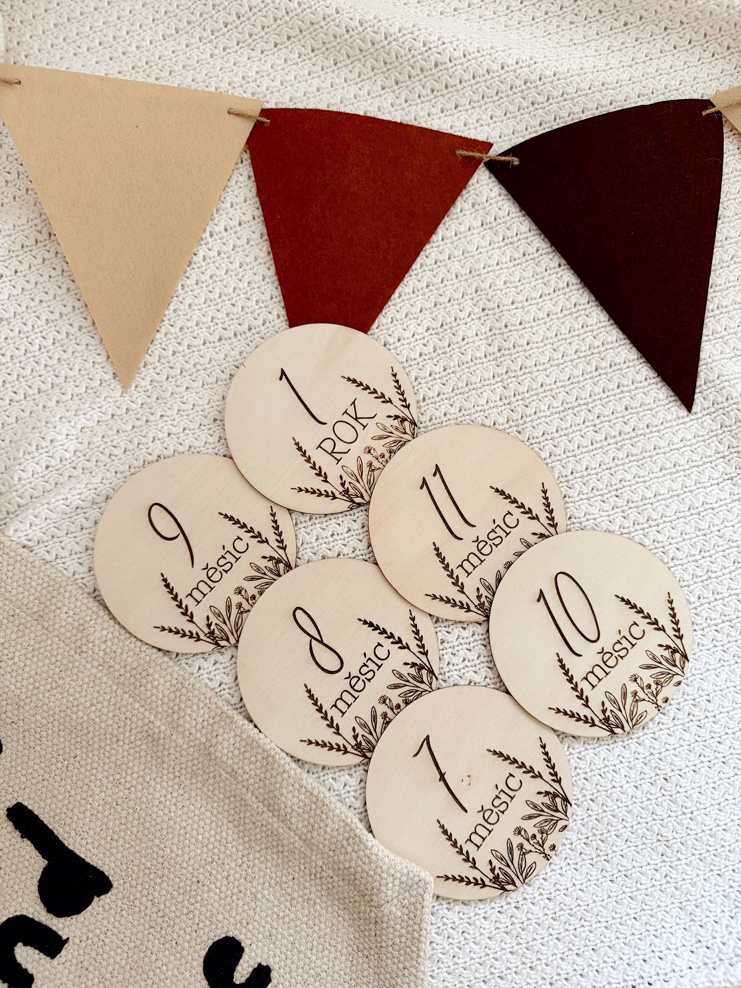 Milníkové kartičky - Květiny